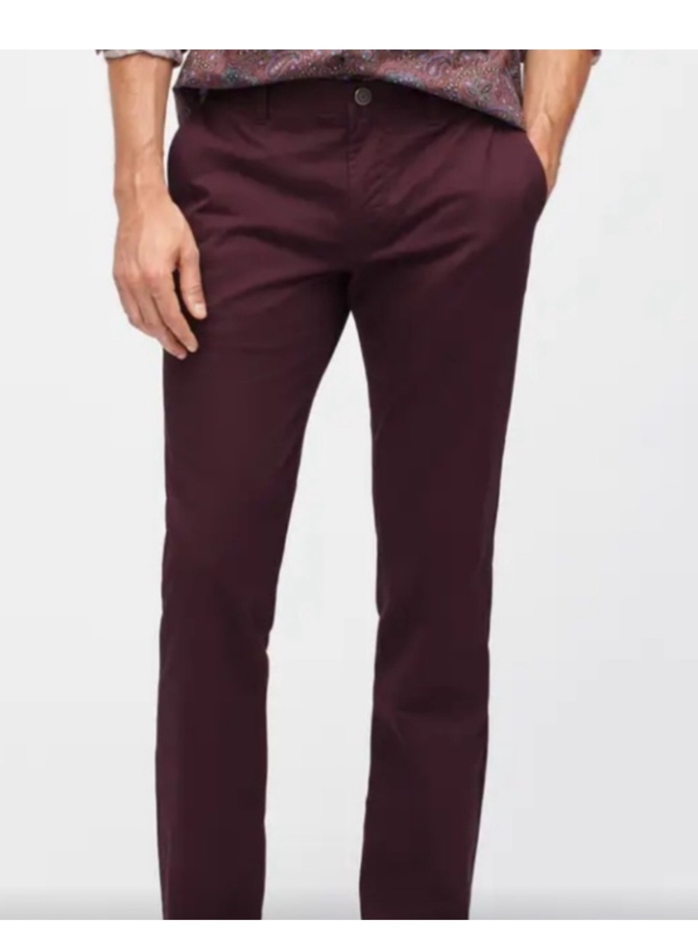 Bonobos Slim Chino Pants in Burgundy